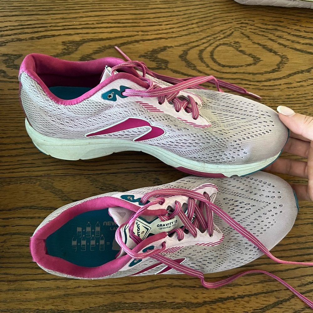 Newton Pink and Gray Athletic Shoes for Performance